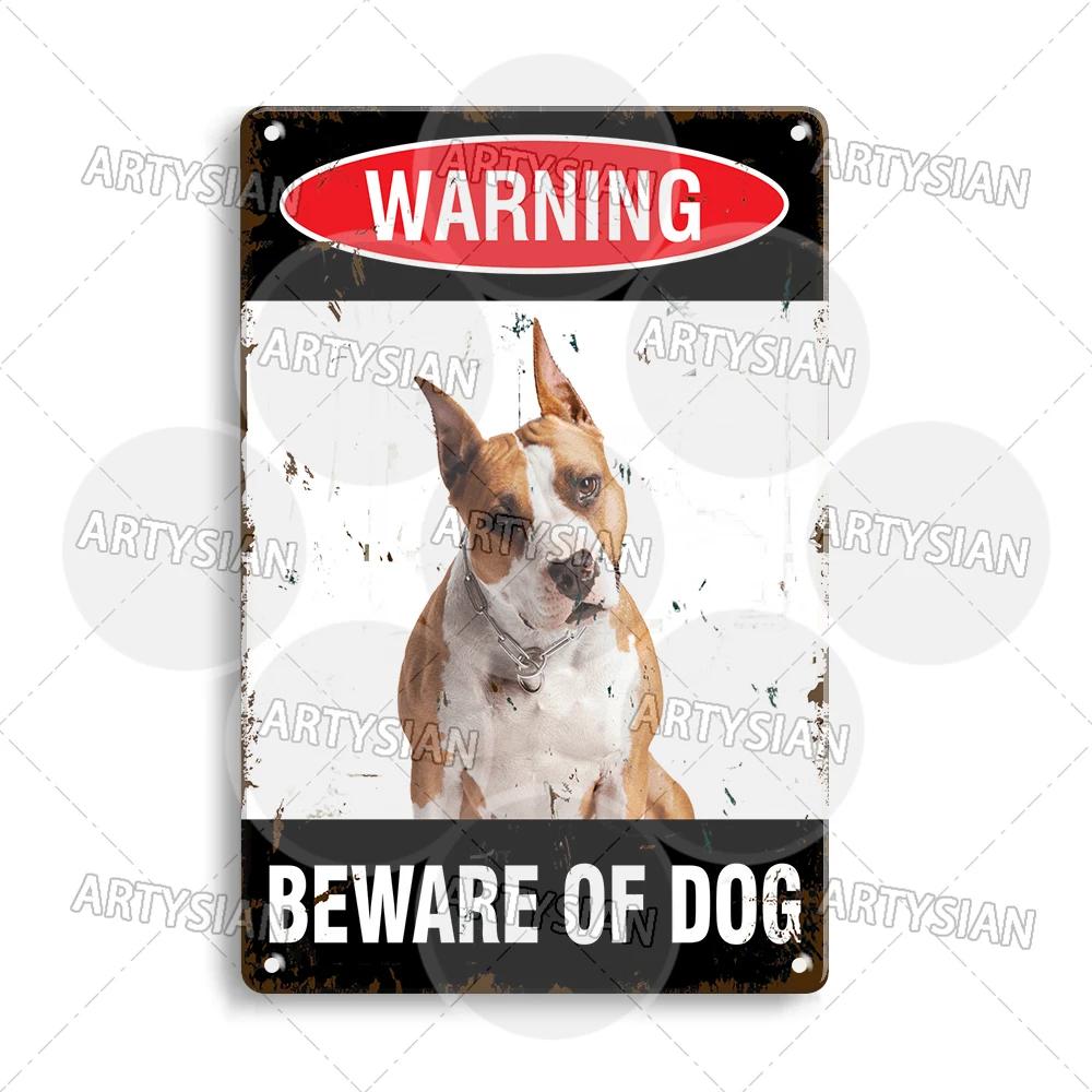 Beware Of Dogs Metal Sign Bichon Bulldog Schnauzer Pit Bull Shar Pei Chihuahua Maltese Greyhound Cairn Staffordshire Great Dane