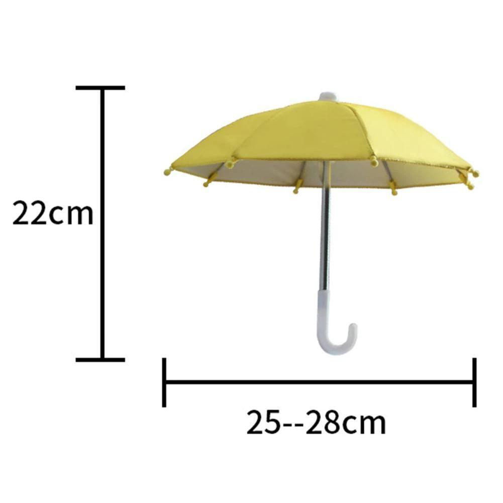 1Set Mobile Phone Holder Locomotive Umbrella Waterproof Portable Mini Parasol Alloy Sun Shade Bicycle Umbrella
