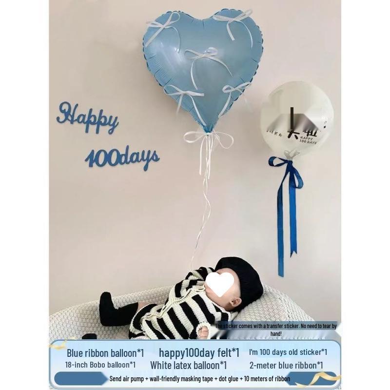 Baby Milestone Photo Props: 30/100 Days Balloons & Decorations for Boys & Girls