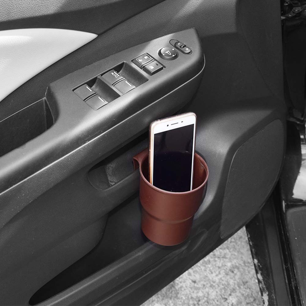 

Универсальный автомобильный подстаканник для подвешивания вентиляционного отверстия для бутылки, монтажный кронштейн на дверь, многофункциональный коричневый