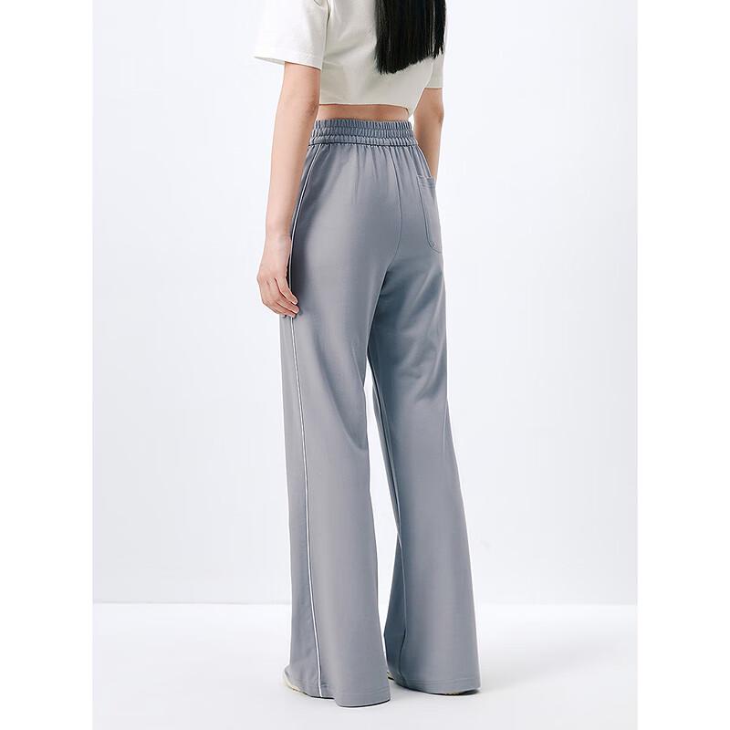 Peacebird Women's Summer High-Waist Flare Pants with Contrast Trim