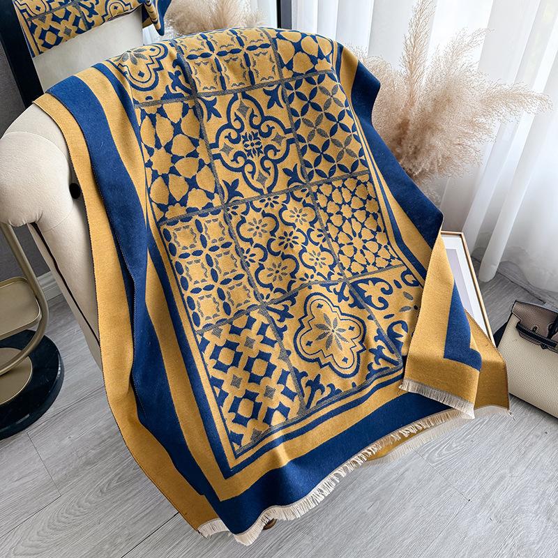 Vintage bankdeken lichte luxe high-end deken kantoorsjaal dutje kleine deken handdoek quilt aan het voeteneind