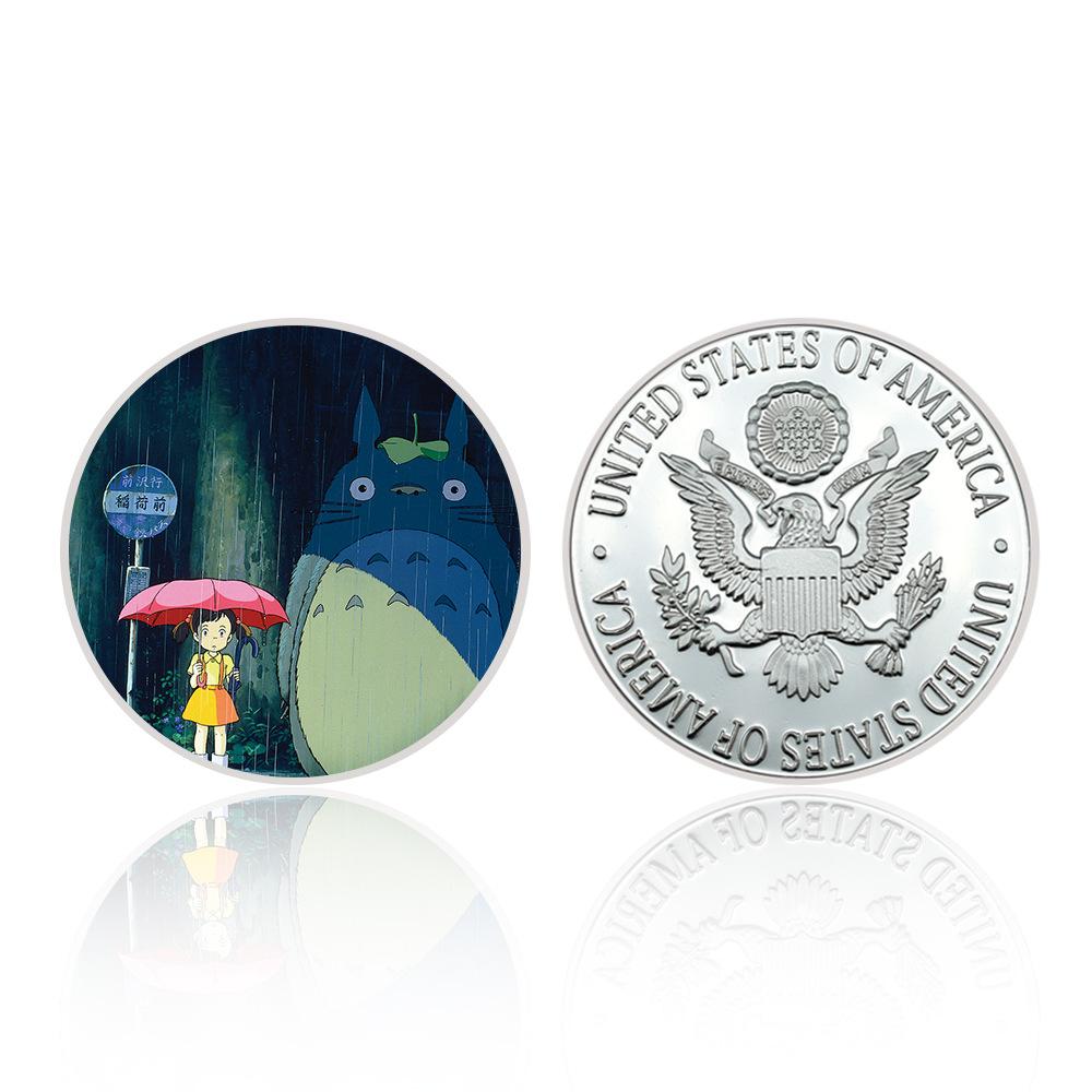 Japanese anime commemorative coin gift box set, cat gold and silver coins, fan collection
