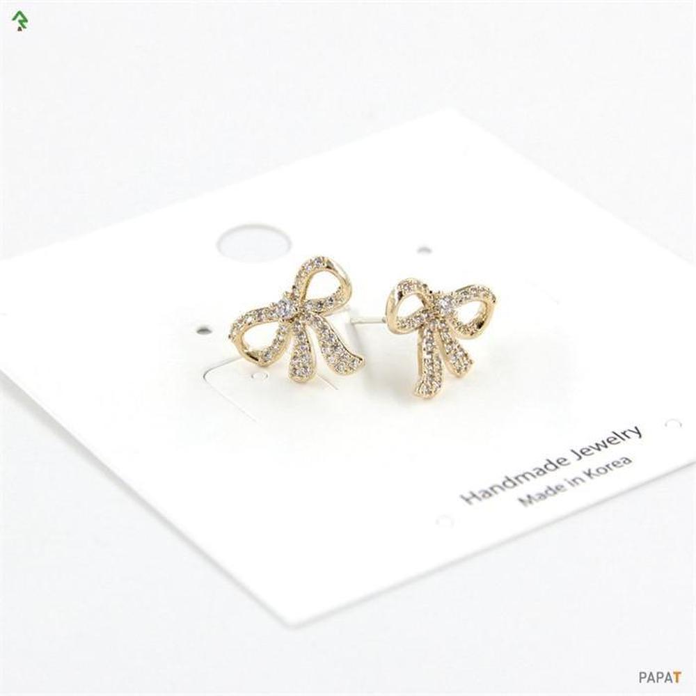 [Onm] Onm Silver Needle (925 Silver) Cubic Zirconia Earrings - Se-09 (S9592810)