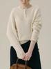 French Style Lace-Trimmed Winter Sweater