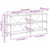 Console Table with Shelf Reclaimed Wood Look 160 x 30 x 75 cm Engineered Wood