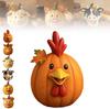 Farm Animal Pumpkin Figurines, Cute Funny Resin Cow Duck Sheep Pig Chicken Horse Statue, Halloween Thanksgiving Fall Decorations