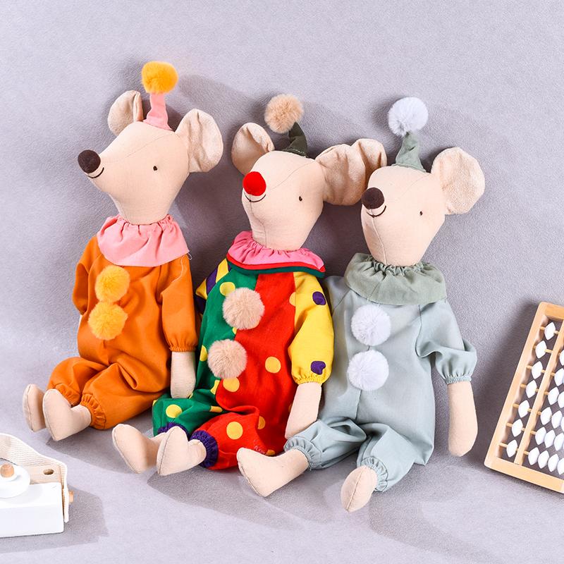 Peluche Topo Vestito Carino Alta Qualità Morbido Tessuto di Cotone Animale Imbottito Giocattolo Ratto Con Vestiti Rimovibili Decorazione Camera da Letto