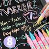 8 Colors Liquid Erasable Chalk Markers Pens  Washable Wet Erase Neon Art Makers for Blackboard Chalkboard Signs Glass Window