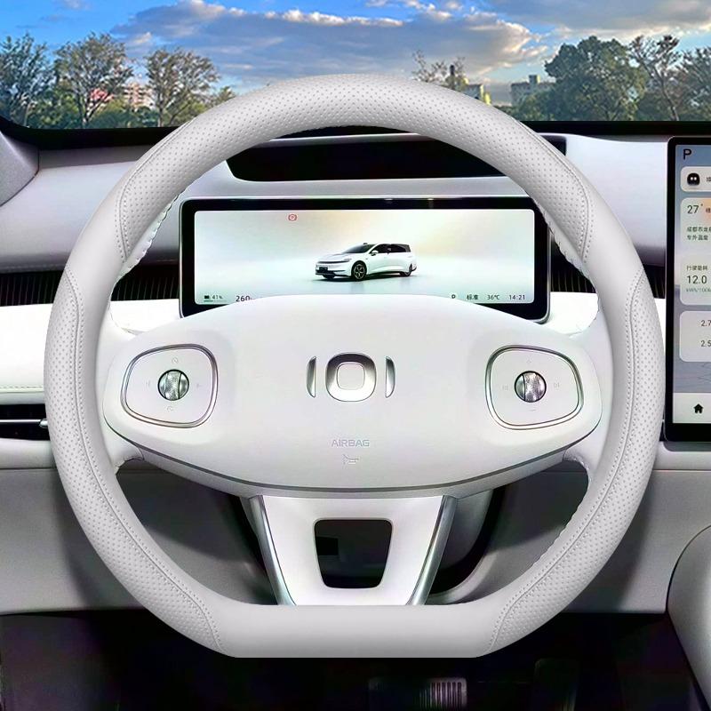 For Changan Qiyuan A06 Q05 E07 Napa Leather Car Steering Wheel Cover Ultra-thin Anti Slip Car Handle Covers Interior Accessories
