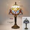 Retro Nostalgic Tiffany Bank Lamp for Living Room or Bedroom