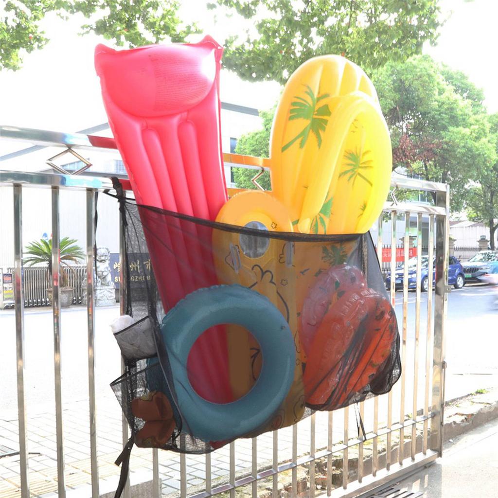 2025 New 2X Pool Float Toys Storage Bag,Large Pool Float Organizer Hanging Mesh Bag for Balls,Floats,Water Inflatable Toy