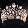 DIEZI New Elegant Baroque Crystal Crown For Women Girls Wedding Vintage Bride Queen Bridal Tiaras Hair Accessories Headbands