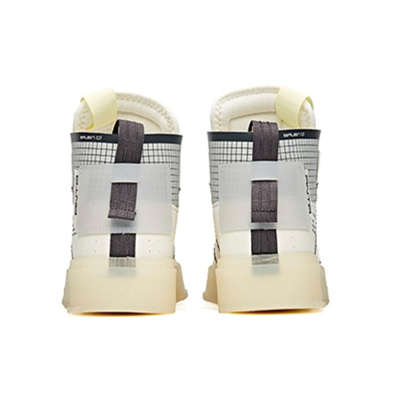 Anta Life Collection High-Top Skateboard Shoes Men's White Gray Black Sneakers 912048012-2