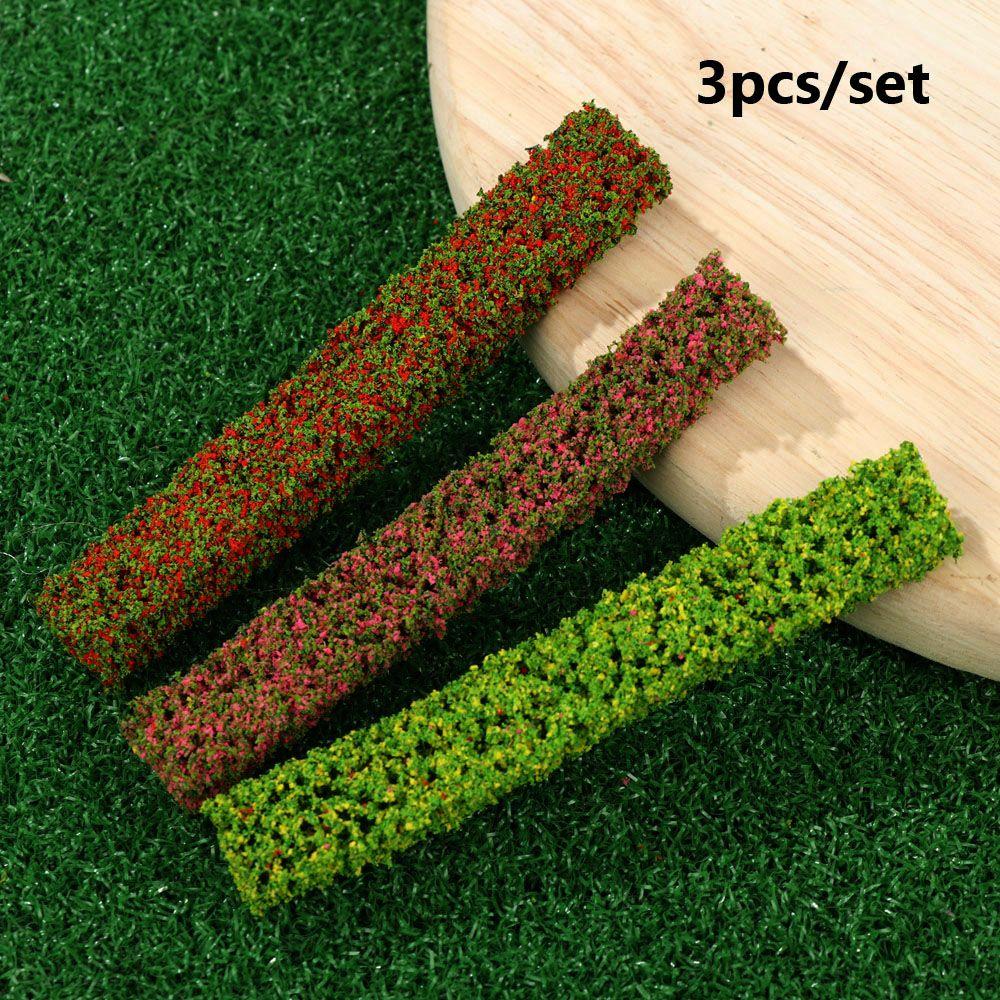 

3pcs/set DIY Building Layout Sand Table Landscape Wargame Miniature Garden Decor Flower Cluster Grass Tufts