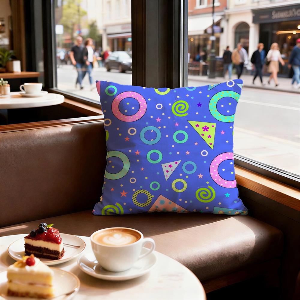 Cartoon Style Pattern Cushion Cover Set of Decorative Short Plush Pillow Covers for Sofa Soft Cushion Case X Cm