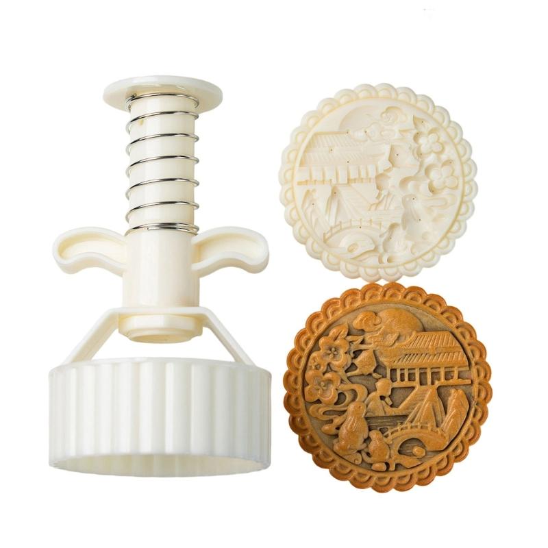 Stampi per Mooncake in ABS con Motivo Festivo Utensili da Forno Opzione 2 Misure