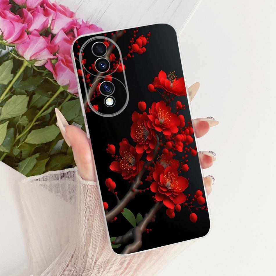 For Honor 70 70Pro Pro+ Cute Flower Butterfly Cat Painted Case For Honor70 70 Pro Plus 5G Soft Silicone TPU Phone Cases