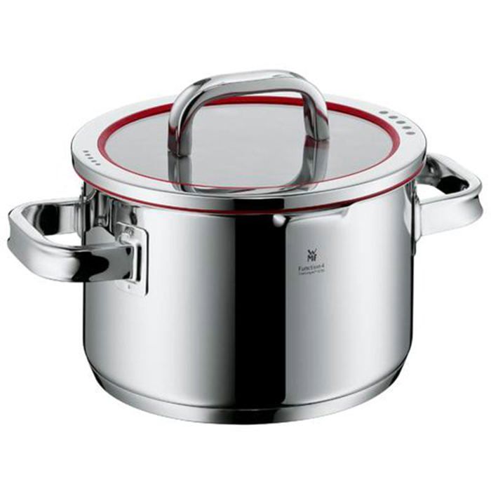 Casserole - WMF - Function 4 - 5 Pièces - Couvercle En Verre - Acier Inoxydable Cromargan 18/10