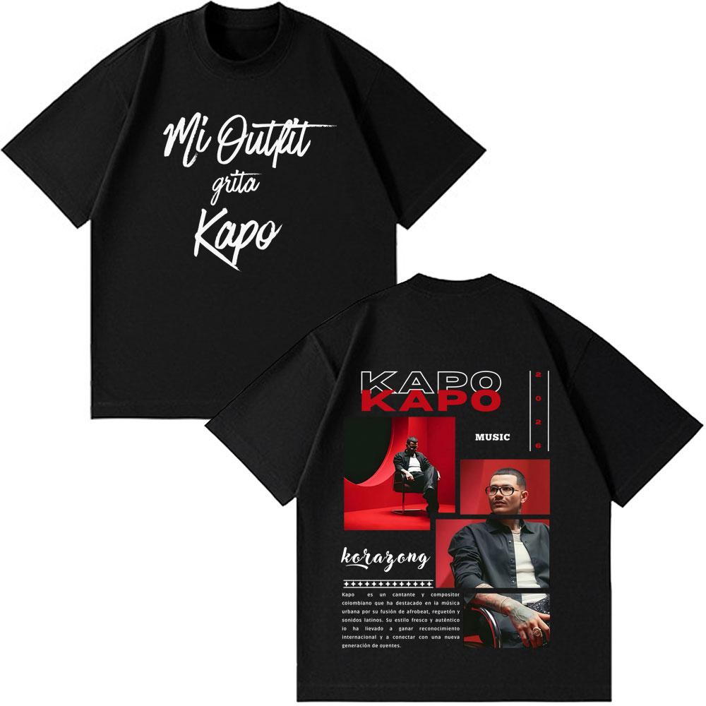 

Rapper Kapo Album Tour 2026 Print T Shirts Men Women Fashion Hiphop Tshirt Summer Cotton Loose Casual Vintage ONeck TShirts 3XL