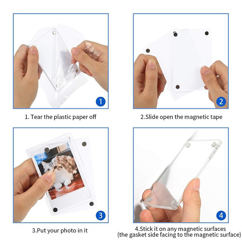 1 Stück Transparenter Fotorahmen Acryl Magnetischer Display-Rahmen Poster-Display-Ständer 2 mm Für Zimmer Schreibtisch Hausdekoration