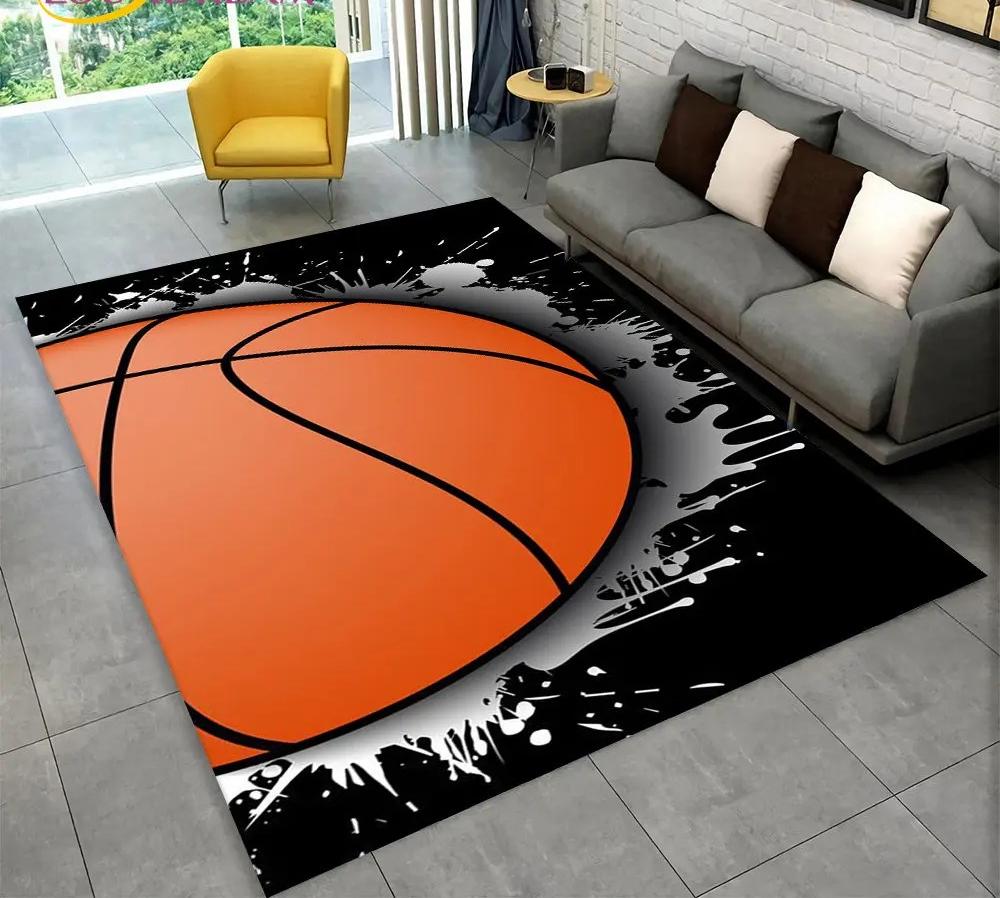 Basketball Cour Cartoon Carpet Indoor Non-slip Creative Doormat Floor Rug Bedroom Accessories Decoration Props Outdoor Decor Mat