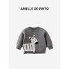 French Arielle De Pinto Knitted Sweater for Boys and Girls, Autumn and Winter Style, Korean Version, Pony Pullover, Core Yarn Jacquard