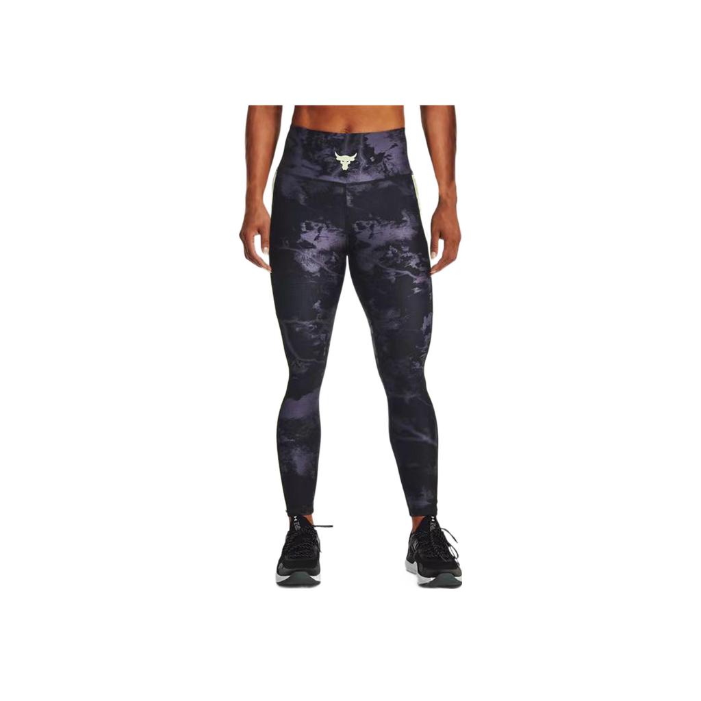 Under Armour Camouflage Print Patchwork Compression Leggings Women Leggings Black 1373603-001