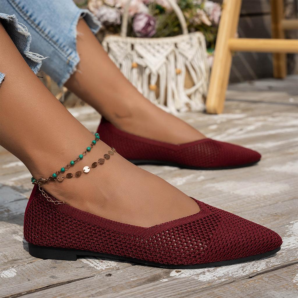 Women Flat Shoes Slip Comfortable Walking Ballerina Shoes Cute Ballet Ladies Portable Low Wedge Loafers Flat Shoes Women Size 6