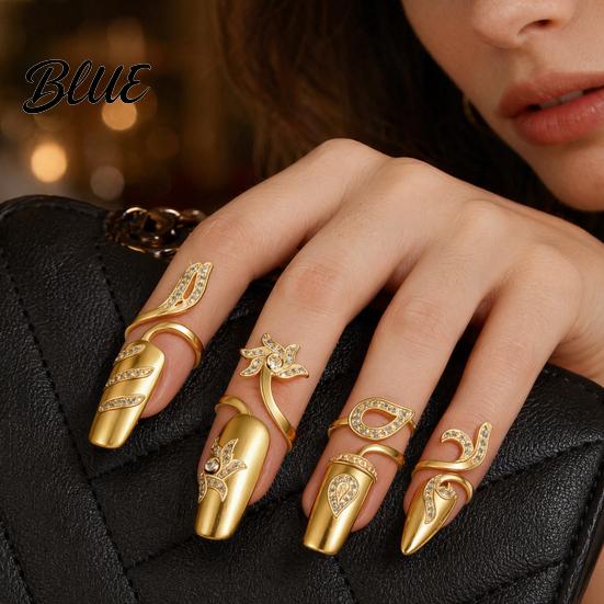Manicure Compatible Jewelry Universal Fit Nail Ring Lightweight Adjustable Opening
