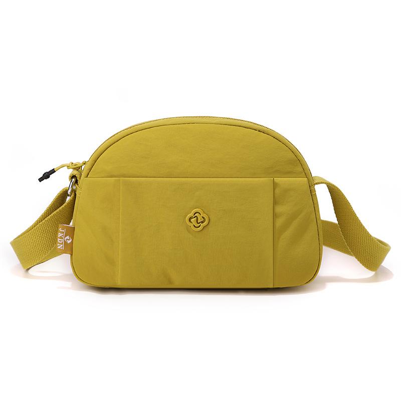 Solid Color Nylon Crossbody Bag Multi Pocket Casual Shoulder Bag for Women