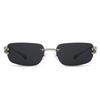 Fashionable Frameless Sunglasses Women Metal Frame Unisex UV400 Protection Summer Glasses High-End Eyewear