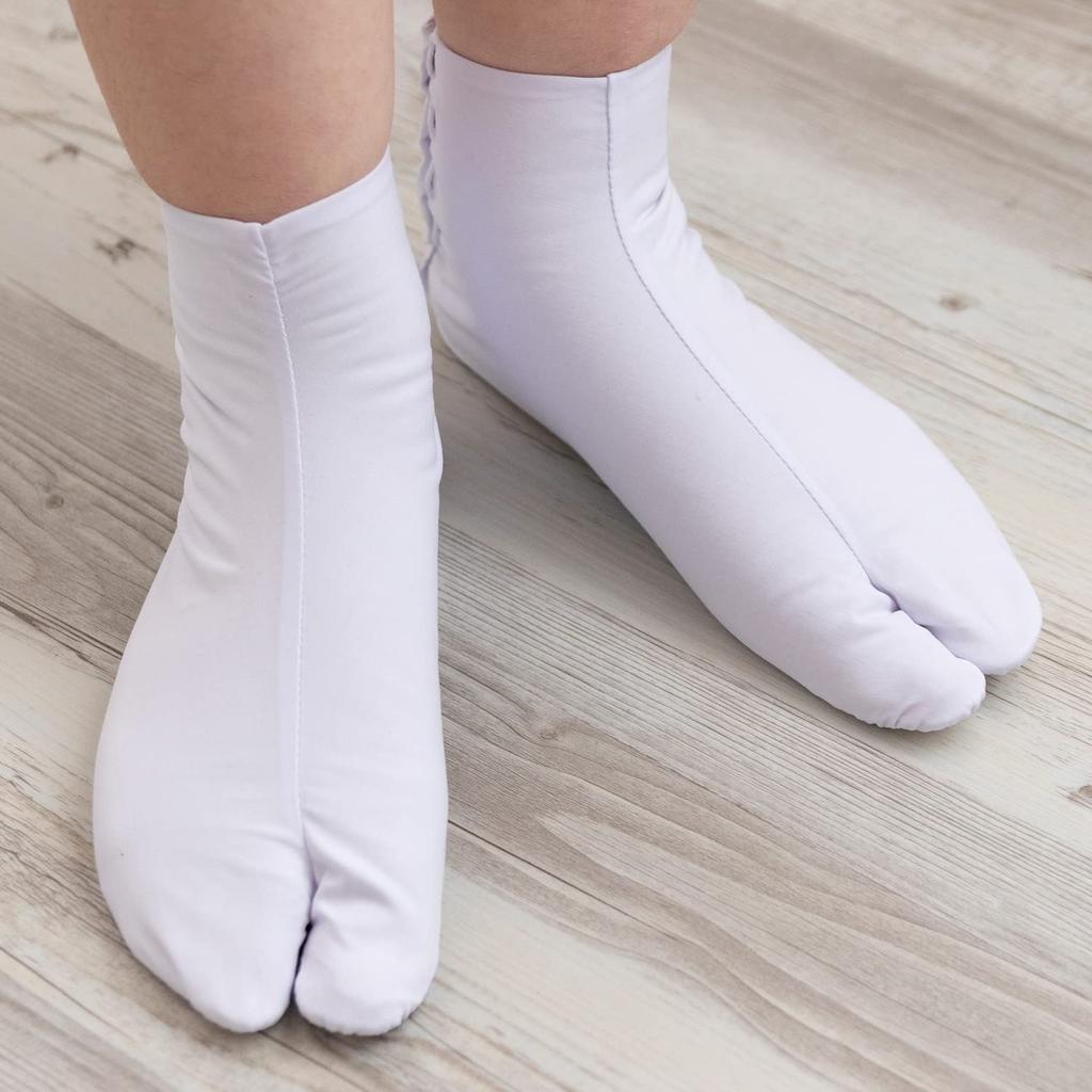 Fukusuke White Tabi Socks with 4 Kohaze Tabi Socks for Women [KYOETSU] Japanese-made (27.5)