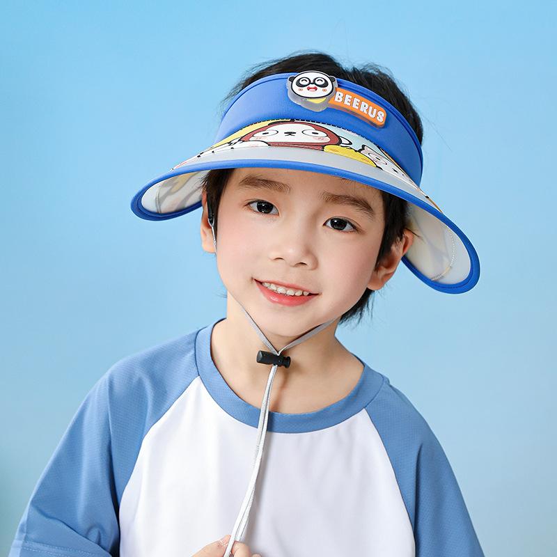 

1144 children s hat with big eaves, sun hat for boys and girls, cartoon empty top hat, summer sun hat