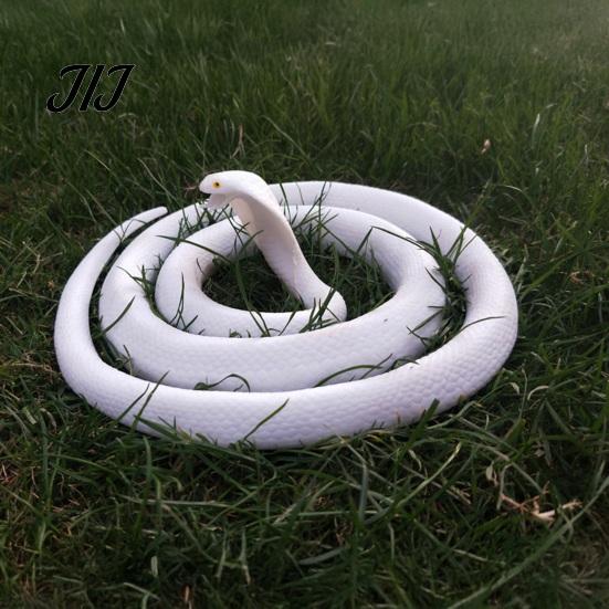 Film Television Props Realistic Fake Snake Toy, Soft TPR Cobra-Style Prank Prop for Halloween Party, Educational Biology Teaching Aid Bendable