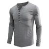 Herbst- und Winterbekleidung für den Außenhandel, Europäische und Amerikanische Herren-T-Shirts, Langärmelige Herren-Unterhemden, Herren-Henry-Shirts