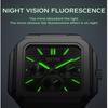 Men's Multifunction Watch Square Dial Classic Fashion Style Luminous Waterproof Steel/Silicone Strap Quartz Wristwatch Male