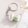 Personality Cute Dog Keychain for Women Girl Creative Flocking Dog Keyring Gift