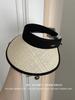 Straw empty top sun hat women's summer sun protection big eaves show face small versatile fashion sun hat