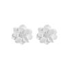 Big White Camellia Flower Imitation Pearl Stud Earring for Women Elegant Korean Sweet Resin Ear Wedding Party Jewelry