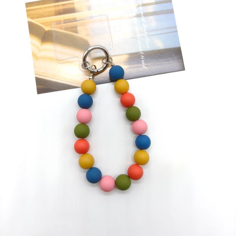 Bunter Perlen-Handyanhänger & Schlüsselanhänger-Lanyard