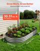 Galvanized Raised Garden Bed, 240 X 120 X 30 Cm, Oval Metal Planter Box Kit Outdoor, Bottomless Elevated Garden Box with Gloves, Rustproof Alu-Zinc,