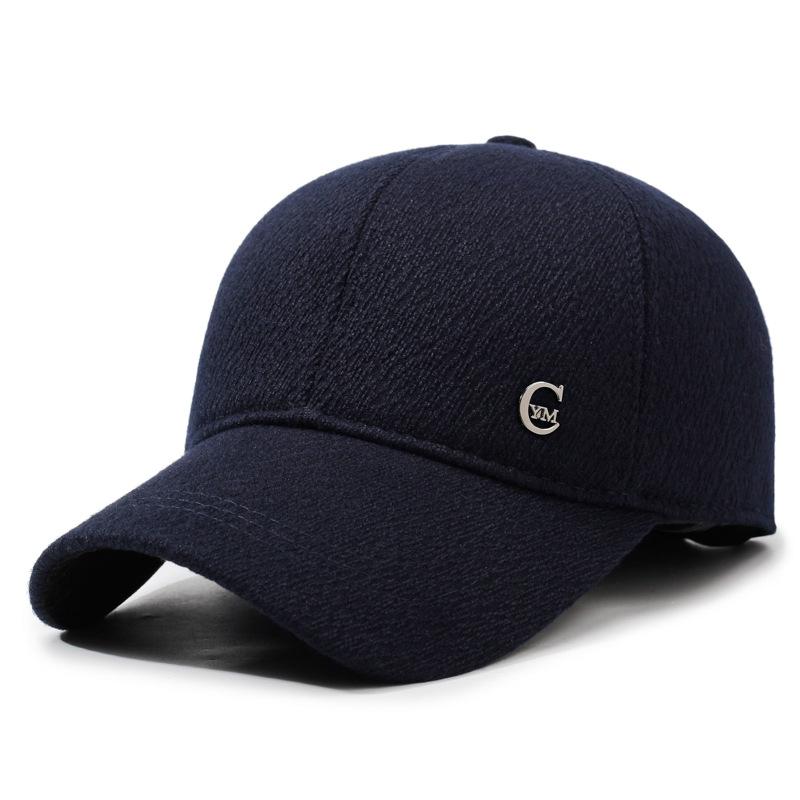 Men's Winter Velvet Ear Protection Warm Cap Middle-Aged and Elderly Father Outdoor Cold-Proof Baseball Cap