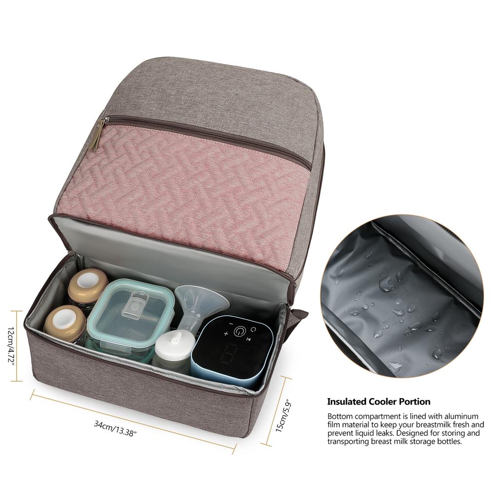 Mother And Baby Travel Mommy Bag Outdoor Dining Baby Food Fresh-Keeping Backpack Milk Storage Mommy Bag