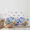 Colorful Floral & Butterfly Wall Stickers for Living Room, Bedroom, or Window