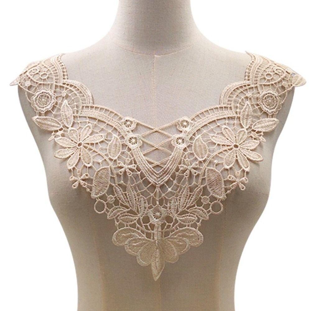 Handmade Neckline Collar Applique Elegant Hollow Out Trim DIY Sewing Supplies