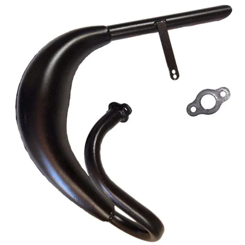 Fatty Belly Pipe Exhaust Muffler Black Fit for 50cc  60cc 66cc 80cc 2-Stroke Engine Motor Motorized Bike Gas Engine Motor Parts