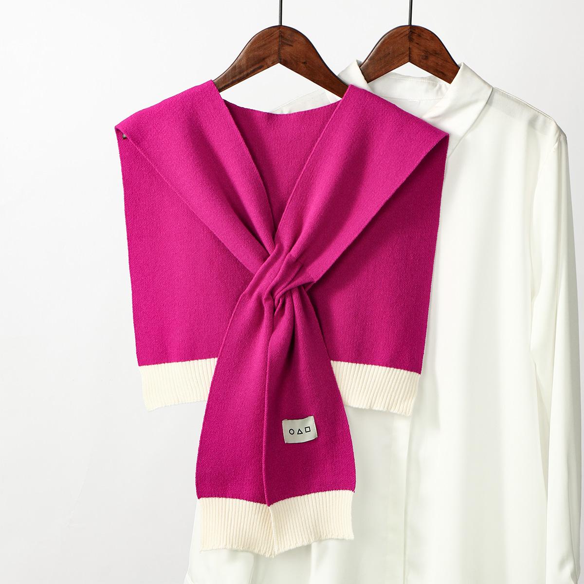 Korean Classic Houndstooth Knitted Wool Shawl Decorative Autumn and Winter Warm Neck Shawl Protection knitted Scarf