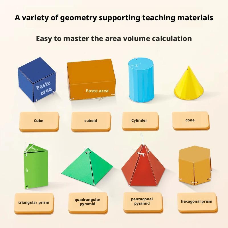 DIY Three-dimensional Geometry Book Educational toys  Portable Puzzle Book Educational Toys for Kid Spatial thinking Training