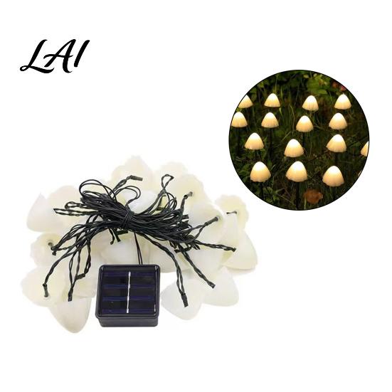 Solar Mushroom Light String Lamp with Garden Stake IP65 Waterproof Fairy Ambient 10/20 LED Decorative for Outdoor Yard Patio Pathway Lawn LED 3.5M белый